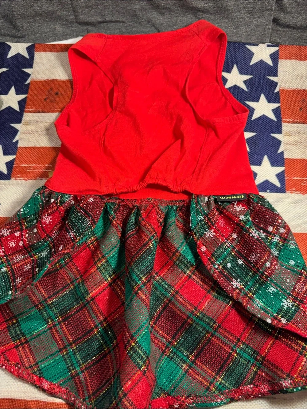 Merry Woofmas Red & Plaid Holiday Dog Dress